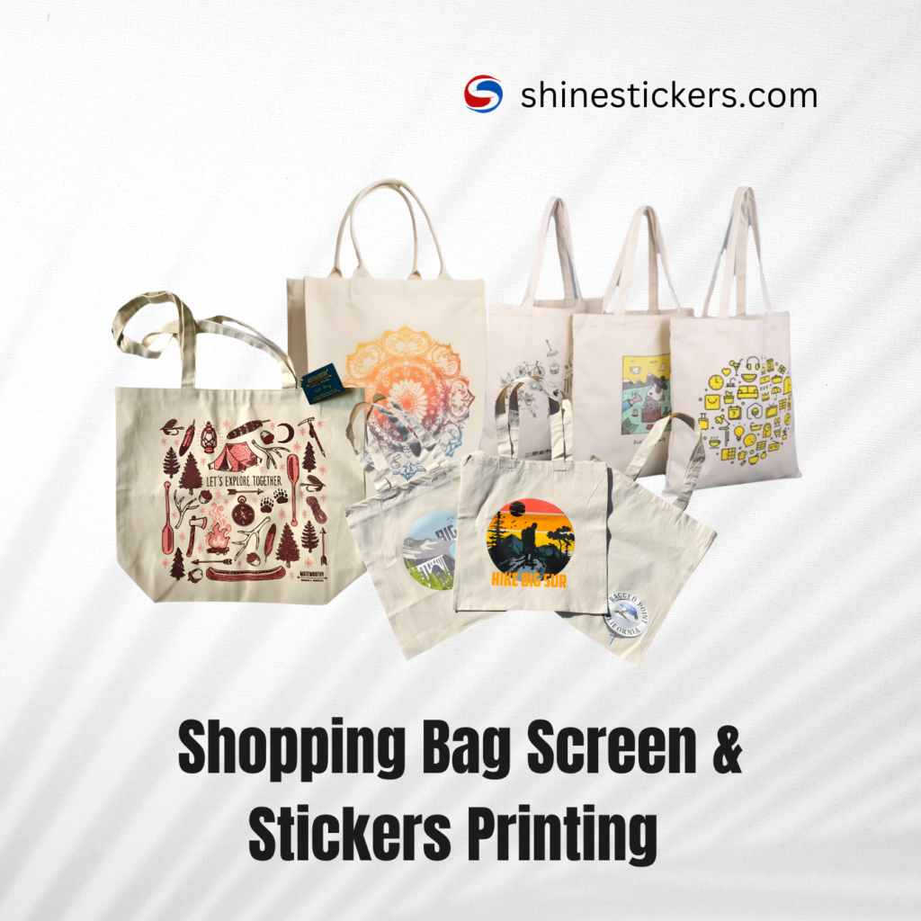 Shopping Bag Screen and Stickers Printing Services Mumbai in India