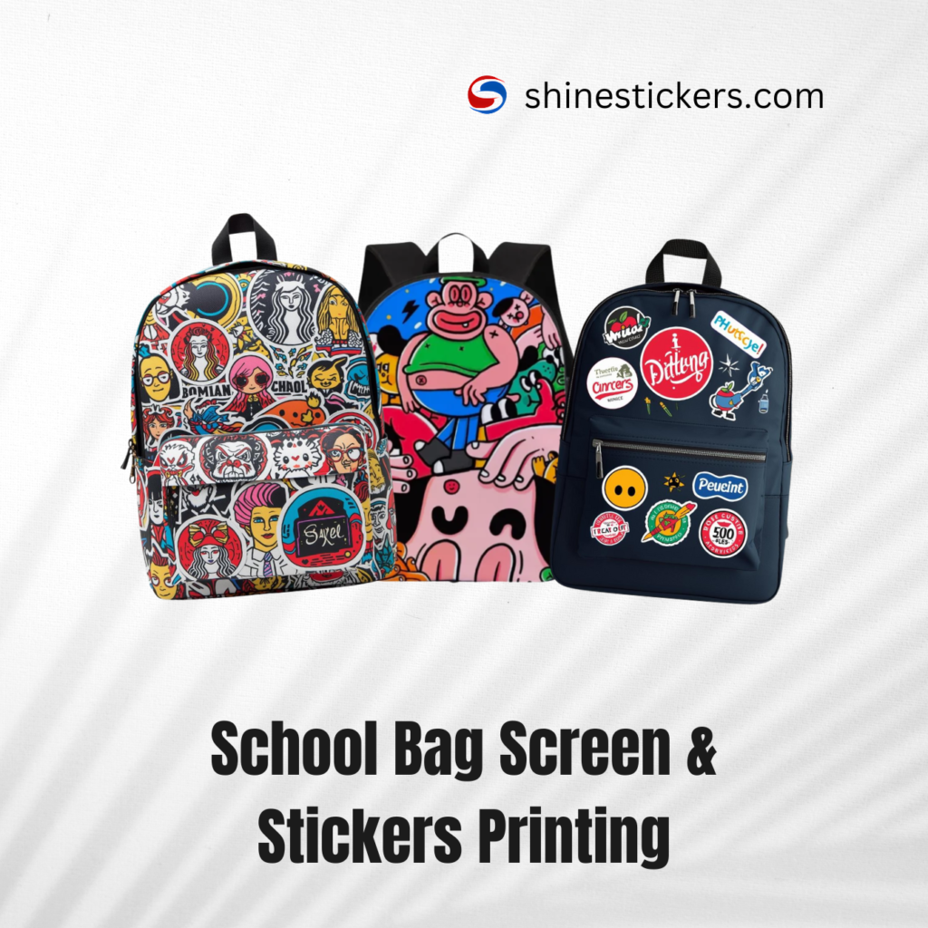 School Bag Screen and Stickers Printing Services Mumbai in India