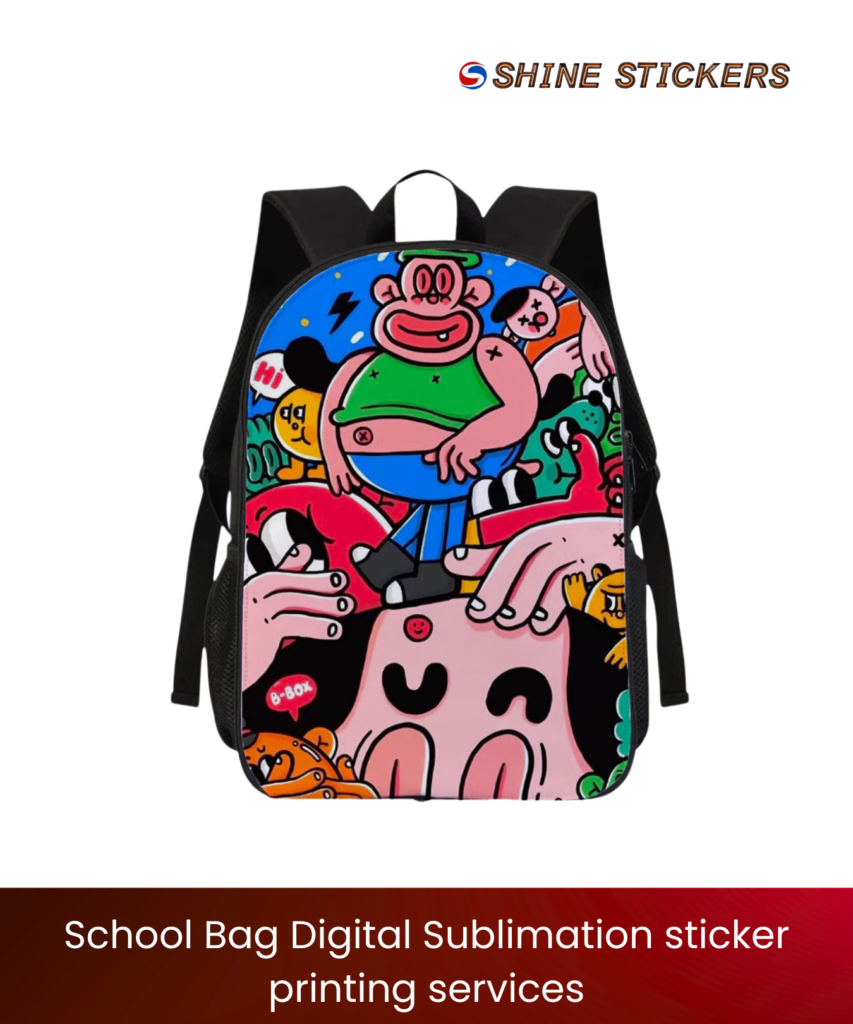 School Bag Digital Sublimation Sticker Printing Services Mumbai in India
