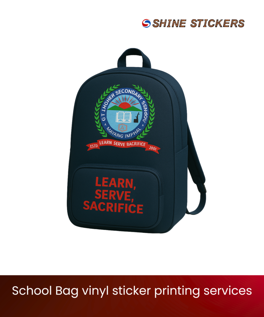 School Bag Vinyl Sticker Printing Services Mumbai in India