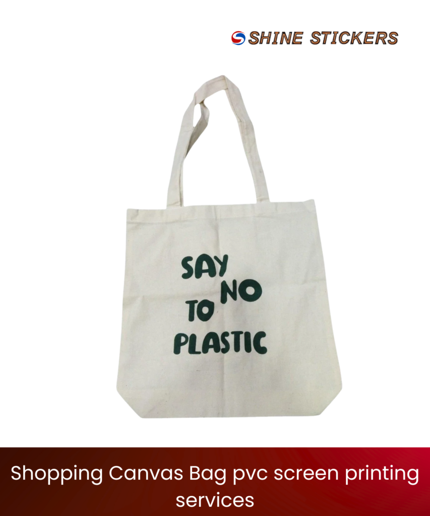 Shopping Canvas Bag PVC Screen Printing